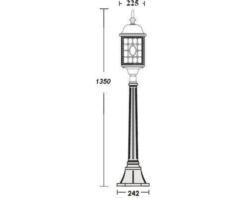 Наземный фонарь LONDON L 64807L Bl Oasis Light