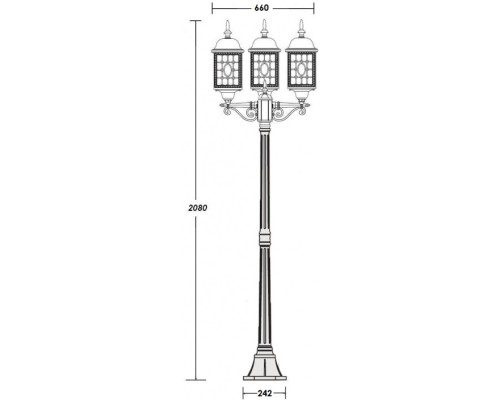 Наземный фонарь LONDON L 64808LB Bl Oasis Light