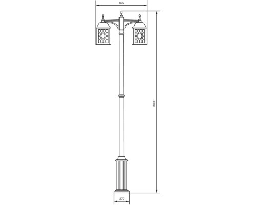 Наземный фонарь LONDON L 64810LA/A2/09 DOWN Bl Oasis Light