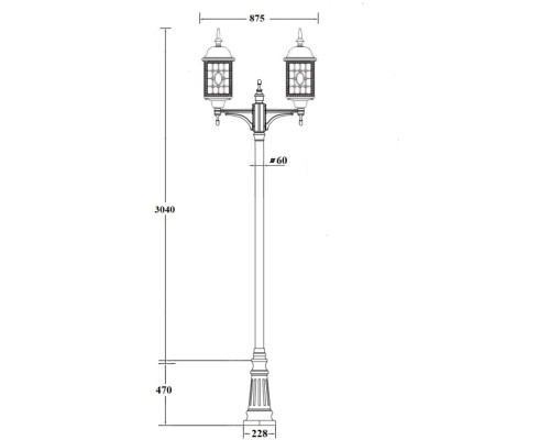 Наземный фонарь LONDON L 64810LA/B1 09 Bl Oasis Light