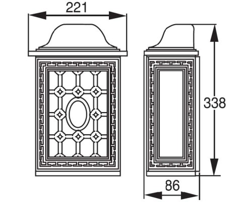 Настенный светильник уличный LONDON L 64825L Bl Oasis Light