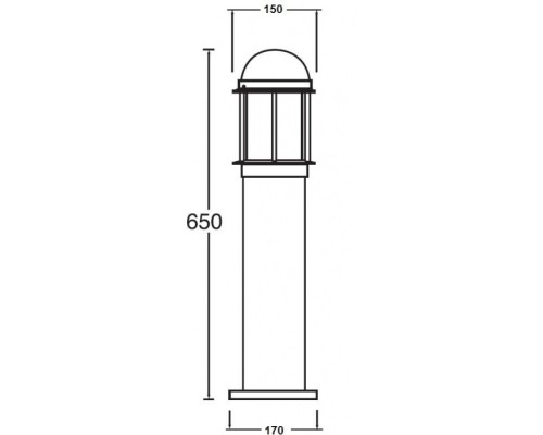 Наземный фонарь BRISBANE 67222-650 Bl Oasis Light