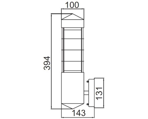 Настенный светильник уличный INOX WOOD 67505 stone Oasis Light