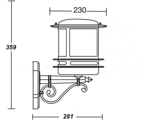 Настенный фонарь уличный TOKIO 68301/02 Bl opal Oasis Light