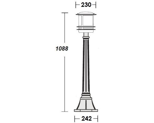 Наземный фонарь TOKIO 68307 Bl opal Oasis Light