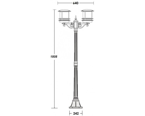 Наземный фонарь TOKIO 68308A Bl opal Oasis Light