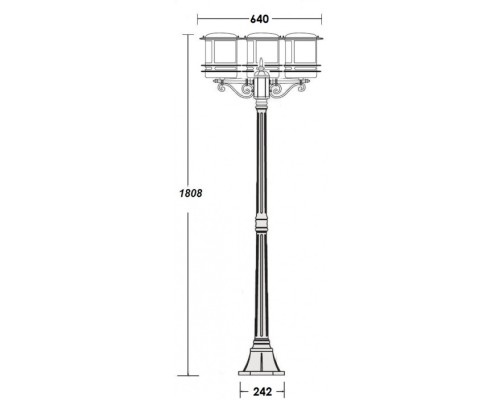 Наземный фонарь TOKIO 68308B Bl opal Oasis Light