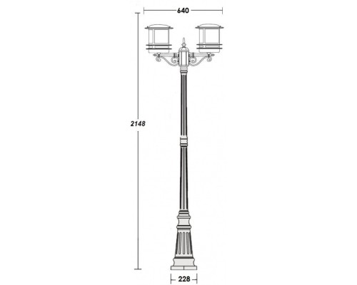 Наземный фонарь TOKIO 68309A Bl opal Oasis Light