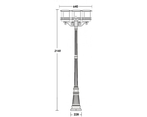 Наземный фонарь TOKIO 68309B Bl opal Oasis Light