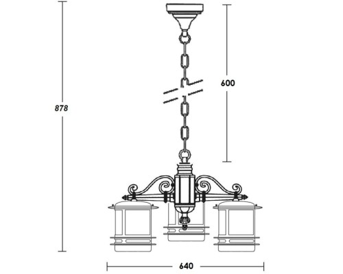Уличный светильник подвесной TOKIO 68370/3 Bl opal Oasis Light