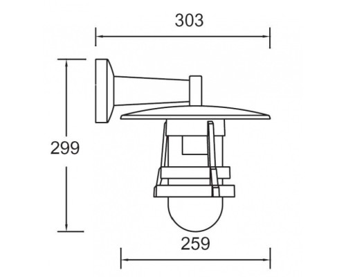 Настенный фонарь уличный  68902 Bl Oasis Light