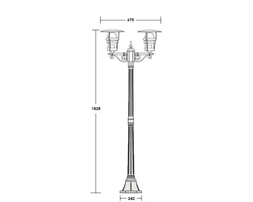 Наземный фонарь TOKIO 2 68908A Bl Oasis Light