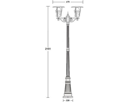 Наземный фонарь TOKIO 2 68909A Bl Oasis Light