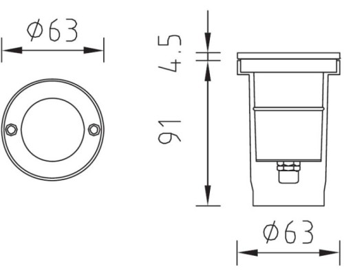 Встраиваемый светильник уличный  73201А SS Oasis Light