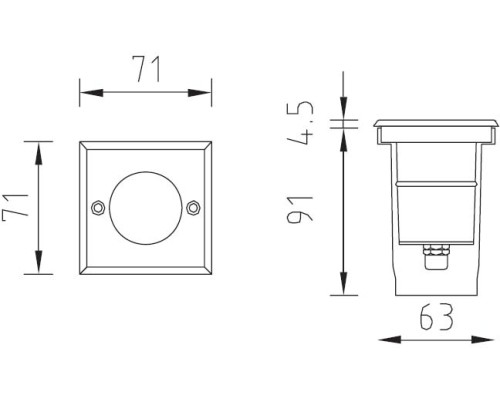 Встраиваемый светильник уличный  73201В SS Oasis Light