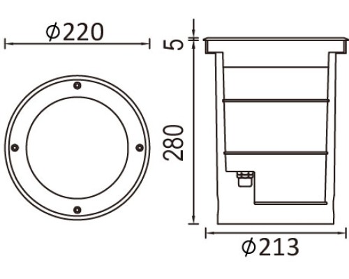 Встраиваемый светильник уличный  73205A SS Oasis Light