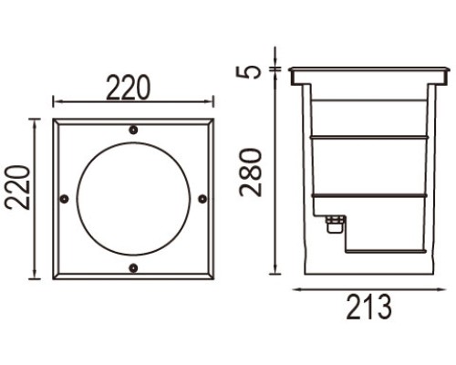 Встраиваемый светильник уличный  73205B SS Oasis Light