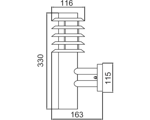 Настенный светильник уличный  75823 SS Oasis Light