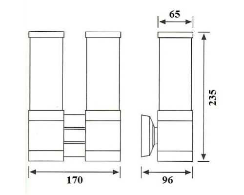 Настенный светильник уличный TUBE 78032 R Oasis Light