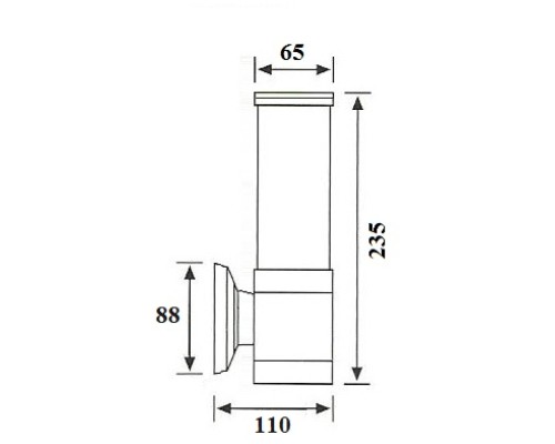 Настенный светильник уличный TUBE 78038 S Oasis Light