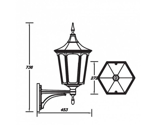 Настенный фонарь уличный  79701L Bl Oasis Light