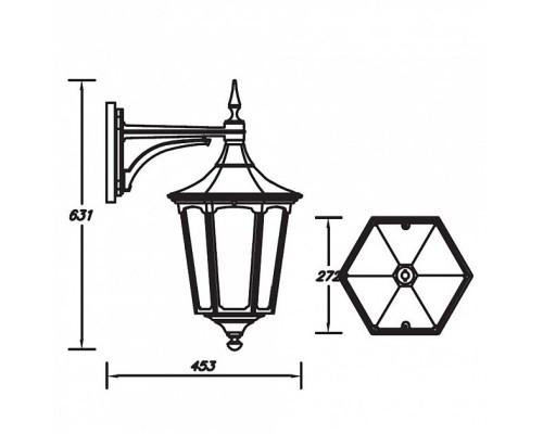Настенный фонарь уличный  79702L Bl Oasis Light