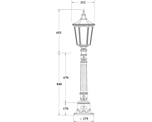 Наземный фонарь ALBORG L 79707L Е10 Bl Oasis Light