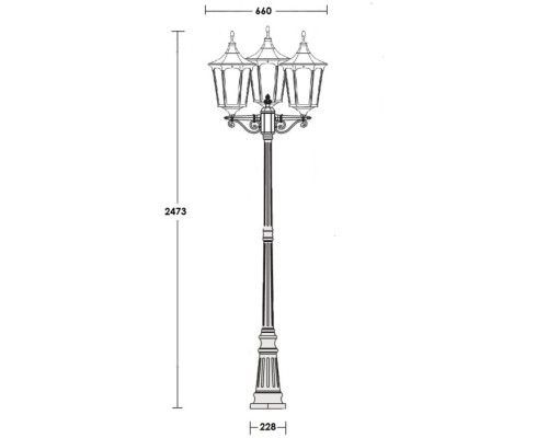 Наземный фонарь ALBORG L 79709LB Bl Oasis Light