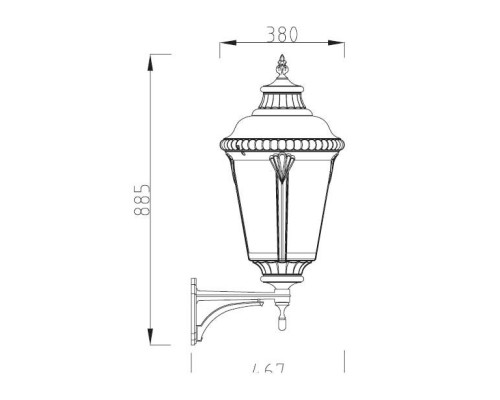 Настенный фонарь уличный  79751L Bl Oasis Light