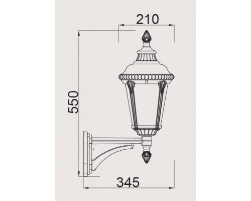 Настенный фонарь уличный  79751S Gb Oasis Light