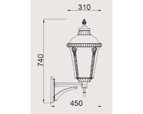 Настенный фонарь уличный  79751М Bl Oasis Light