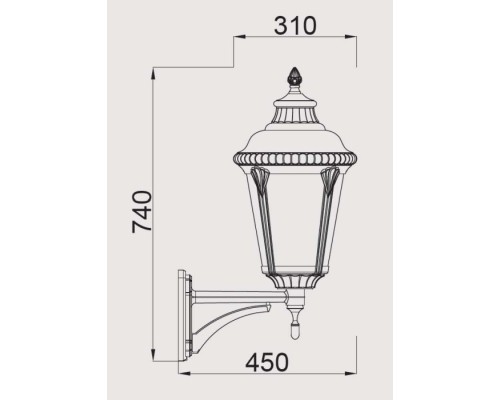 Настенный фонарь уличный MUNICH 2М 79751М Gb Oasis Light
