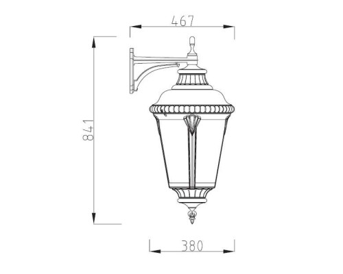 Настенный фонарь уличный  79752L Bl Oasis Light