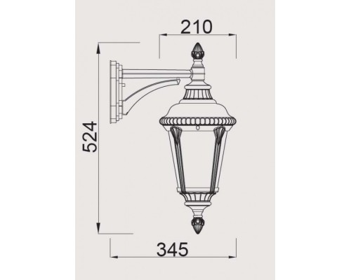 Настенный фонарь уличный  79752S Gb Oasis Light