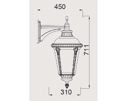 Настенный фонарь уличный  79752М Bl Oasis Light