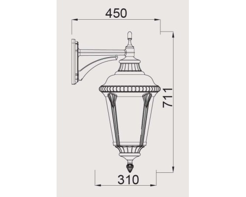 Настенный фонарь уличный MUNICH 2М 79752М Gb Oasis Light