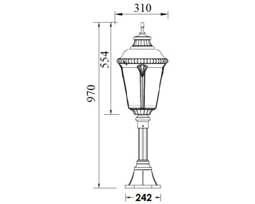 Наземный фонарь MUNICH 2М 79754MG Bl Oasis Light