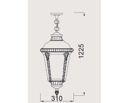 Уличный светильник подвесной  79755М Bl Oasis Light