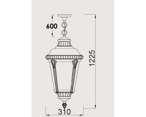 Уличный светильник подвесной MUNICH 2М 79755М Gb Oasis Light