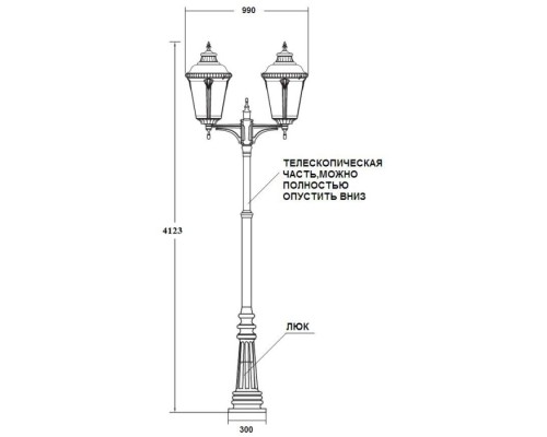 Наземный фонарь MUNICH 2L 79759LA/A2 Bl Oasis Light