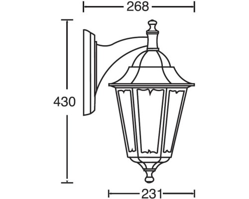 Настенный фонарь уличный PETERSBURG M 79802M/04 W Oasis Light