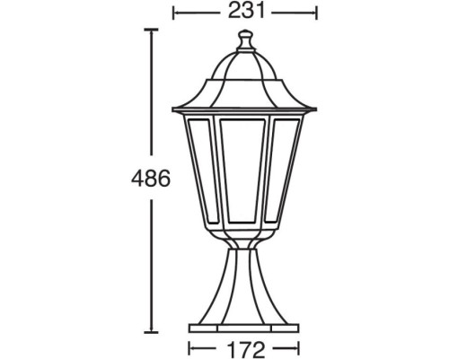 Наземный фонарь PETERSBURG ECONOM 79804E Bl Oasis Light