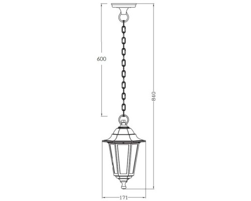 Уличный светильник подвесной PETERSBURG PL 79805P Bl Oasis Light