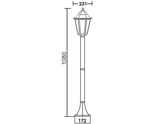Наземный фонарь PETERSBURG ECONOM 79806E Bl Oasis Light