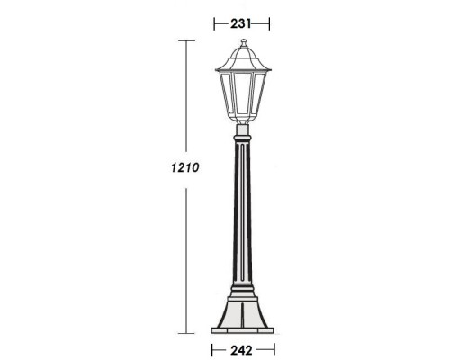 Наземный фонарь PETERSBURG ECONOM 79807E Bl Oasis Light