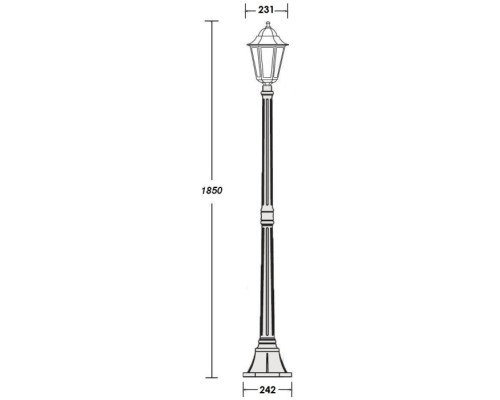 Наземный фонарь PETERSBURG ECONOM 79808E Bl Oasis Light