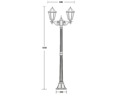 Наземный фонарь PETERSBURG ECONOM 79808EA Bl Oasis Light