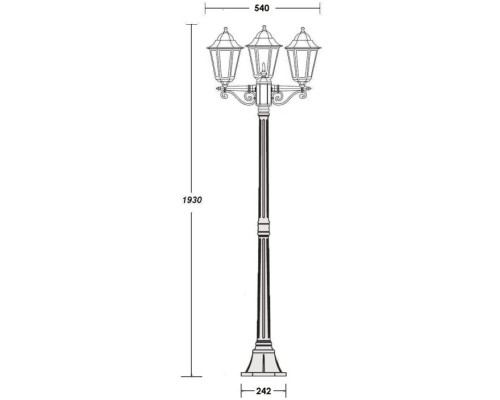 Наземный фонарь PETERSBURG ECONOM 79808EB Bl Oasis Light