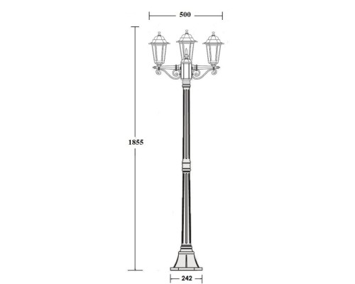 Наземный фонарь PETERSBURG S 79808SB Bl Oasis Light
