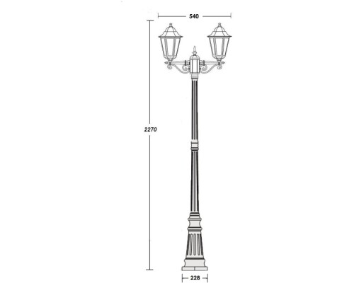 Наземный фонарь PETERSBURG ECONOM 79809EA Bl Oasis Light
